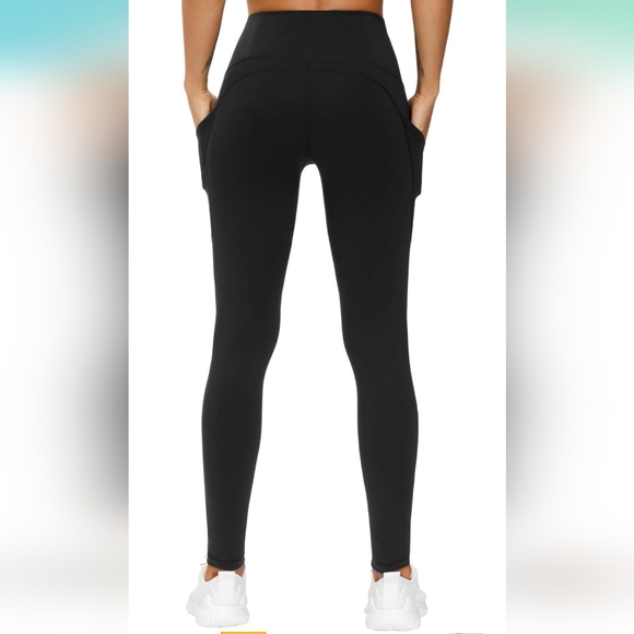 THE GYM PEOPLE Thick High Waist Yoga Pants with Pockets, Tummy CONTROL - Picture 3 of 7